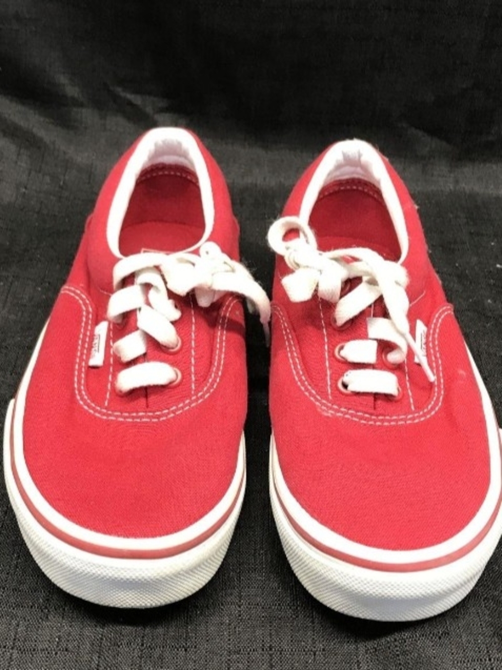 Vans Authentic Red Sneakers GS Size 3 Used Great